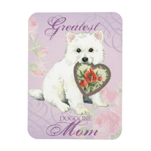 Eskie Heart Mom Magnet
