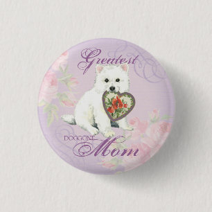 Eskie Heart Mum 3 Cm Round Badge