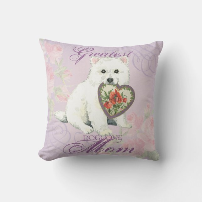 Eskie Heart Mum Cushion (Front)