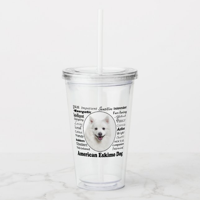 Eskie Traits Acrylic Tumbler (Front)