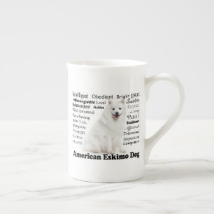 Eskie Traits Bone Chine Mug