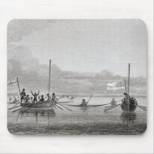 Eskimaux Coming Towards Boats in Shoalwater Mouse Pad