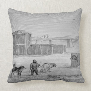 Eskimaux House, built of ice, Igloolik, 1822, from Cushion