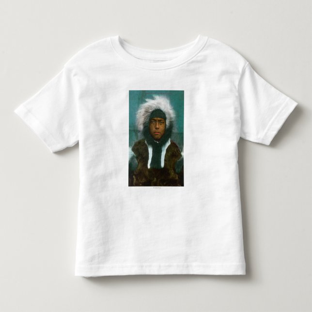 Eskimo Boy named "Menadelook" Toddler T-Shirt (Front)