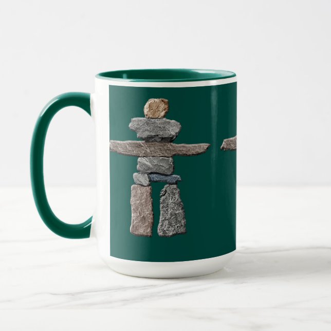 Eskimo Cairn, Inuit Inukshuk Drinking Mug (Left)