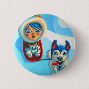 Eskimo Dog 6 Cm Round Badge