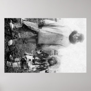 Eskimo Father and Child In Alaska Photograph Poster