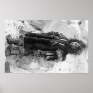 Eskimo Girl in a Parka in Nome, Alaska Poster