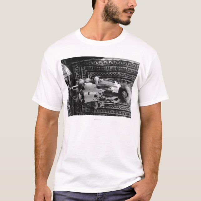 Eskimo Girl Wearing Fur Clothing Alaska T-Shirt (Front)