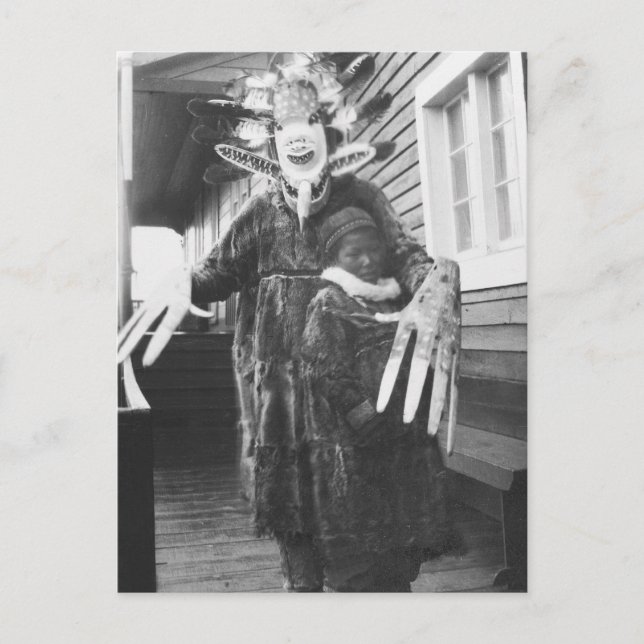 Eskimo Medicine Man, early 1900s Postcard (Front)