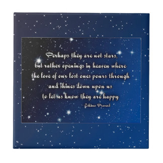 Eskimo Proverb  Perhaps they are not stars   Ceramic Tile
