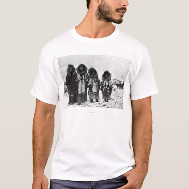 Eskimo Women In Alaska Photograph T-Shirt (Front)
