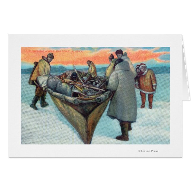 Eskimos Launching Whaling Boat (Front Horizontal)