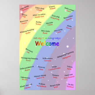 ESL Bright and Colourful Multicultural Poster