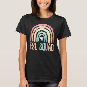 Esl Squad Teacher Crew Team Back To School English T-Shirt