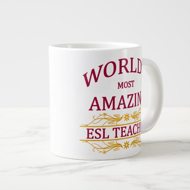 ESL Teacher Large Coffee Mug (Front Right)