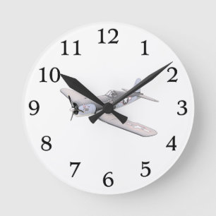 ESM F-4U Corsair aeroplane Round Clock