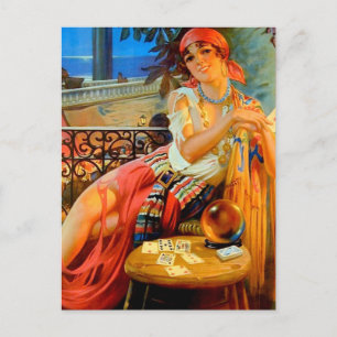 Esme, vintage fortune teller postcard