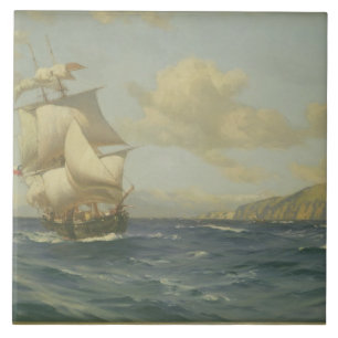 Esmeralda, 1908 (oil on canvas) ceramic tile