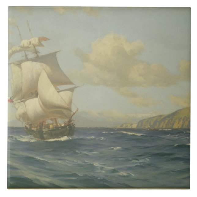 Esmeralda, 1908 (oil on canvas) ceramic tile (Front)