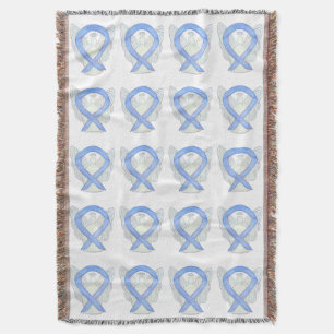 Esophageal Cancer Awareness Ribbon Throw Blankets