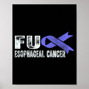 Esophageal Cancer Awareness Suprt Retro Esophageal Poster