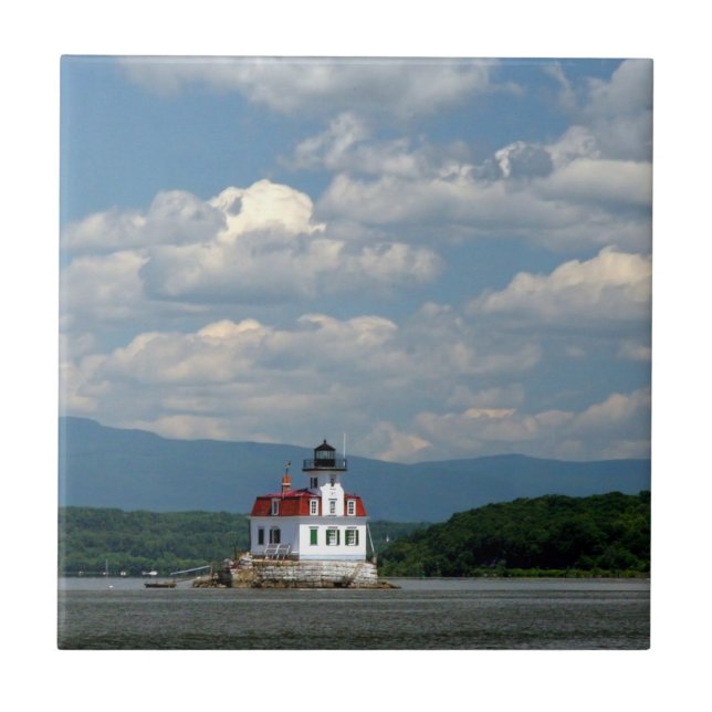 Esopus Lighthouse On The Hudson River Ceramic Tile (Front)