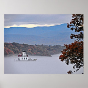 Esopus Meadows Lighthouse in the Fog Poster