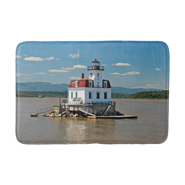 Esopus Meadows Lighthouse, New York Bath Mat (Front)
