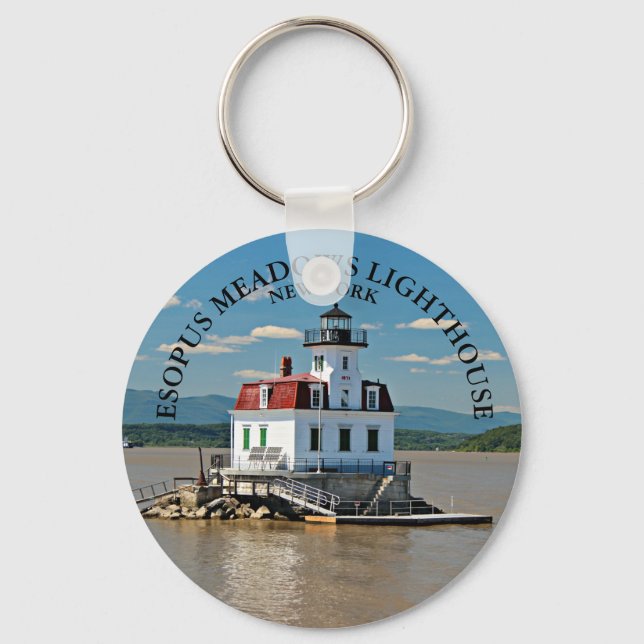 Esopus Meadows Lighthouse, New York Keychain (Front)