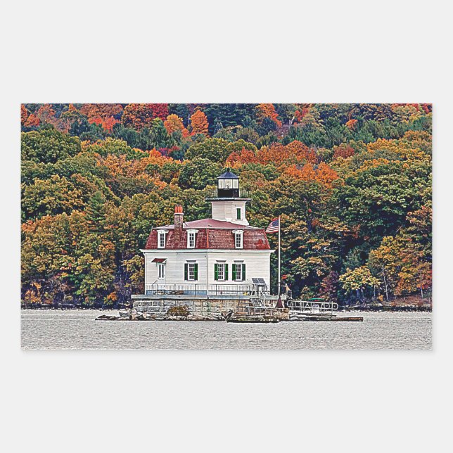 Esopus Meadows Lighthouse Rectangular Sticker (Front)