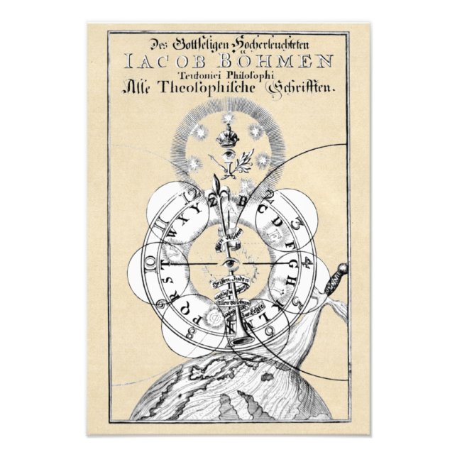Esoteric Alphabet of Jakob Böhme Photo Print (Front)