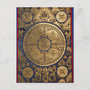 ESOTERIC GOLDEN THANGKA ART POSTCARD