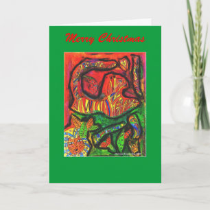 Esoteric Jungle copy, Merry Christmas Holiday Card