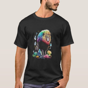 Esoteric Lion Crystals Cute Illustration 2 T-Shirt