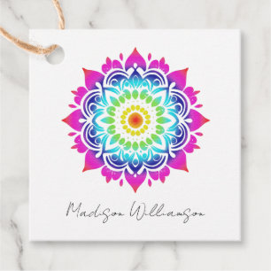 Esoteric Mandala Holistic Metaphysical Spa Boho Favour Tags