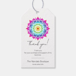 Esoteric Mandala Holistic Metaphysical Thank You Gift Tags
