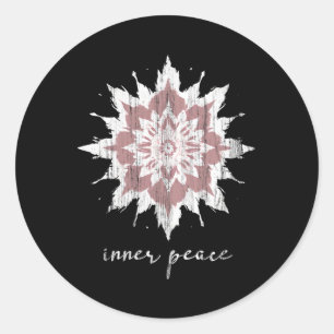 Esoteric Meditation Lotus Flower Inner Peace Yoga  Classic Round Sticker