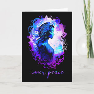 Esoteric Meditation Watercolour Inner Peace Yoga Card