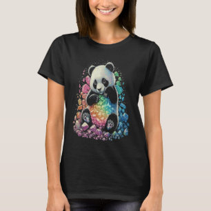 Esoteric Panda Crystals Cute Illustration 4 T-Shirt