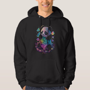 Esoteric Panda Crystals Cute Illustration Hoodie