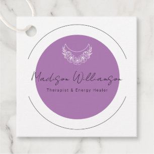 Esoteric Psychic Modern Minimalist Crescent Moon Favour Tags
