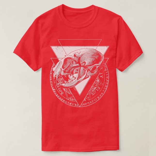Esoteric Skull Cat T-Shirt (Design Front)