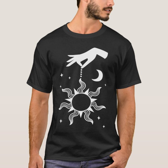 Esoteric Spiritual Moon Hand Line T-Shirt (Front)