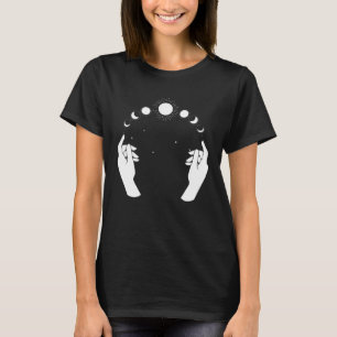 Esoteric Spiritual Moon Phases Hand Line T-Shirt