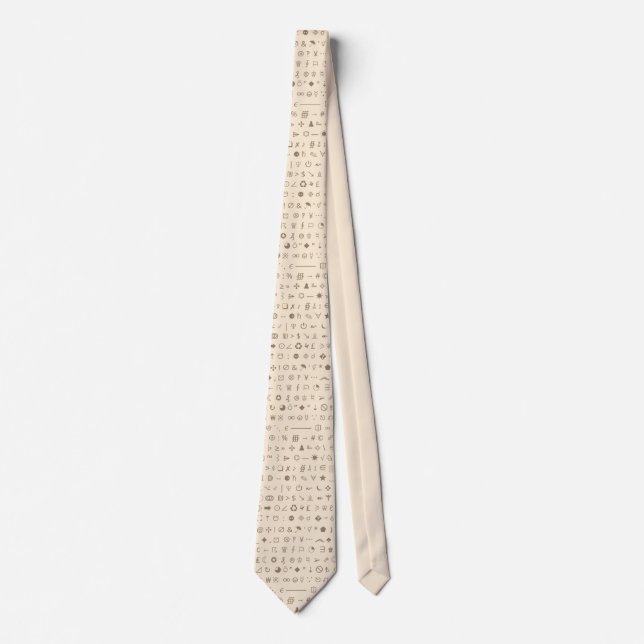 Esoteric symbols tie - Unicode parchment (Front)