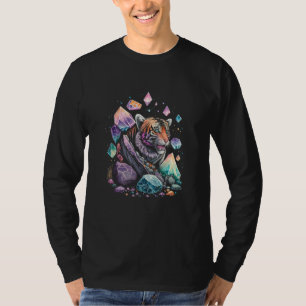 Esoteric Tiger Crystals Cute Illustration T-Shirt