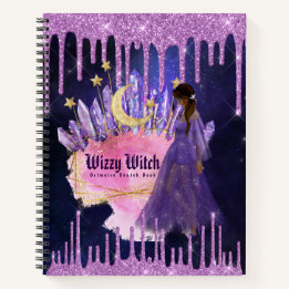 Esoteric Witchcraft Sketchbook Grimoire Purple Notebook