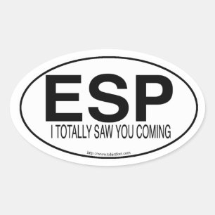 ESP Funny Euro Oval Decal Style Slogan  Oval Sticker
