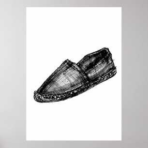 Espadrille Ink Sketch Poster